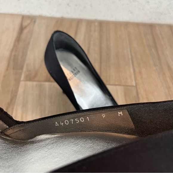 STUART WEITZMAN Lace/Satin Peep Toe Pumps Size 9 - Picture 5 of 7
